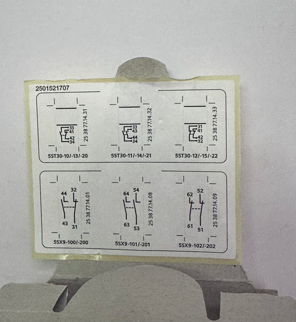 Siemens 5SX9101 Auxiliary Current Switch