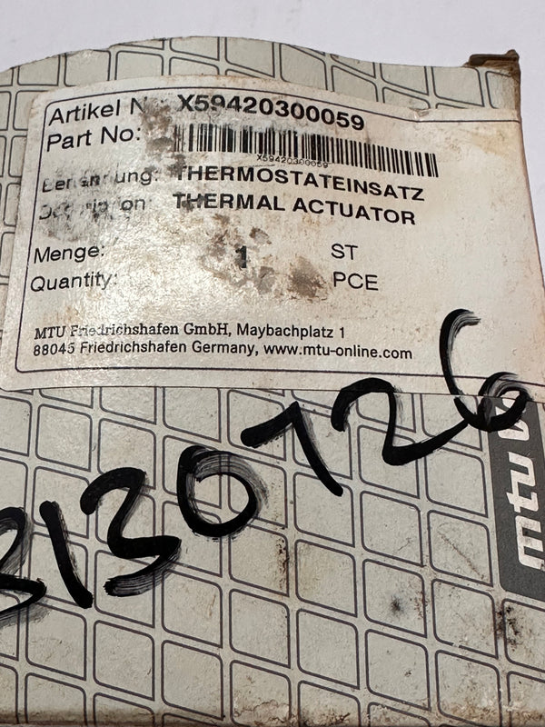 MTU Thermal Actuator X59420300059