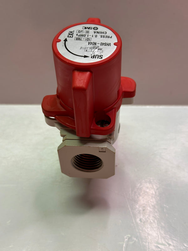 SMC VHS40-N04A 3 Port Pressure Relief Valve with Locking Holes, Manually Actuated