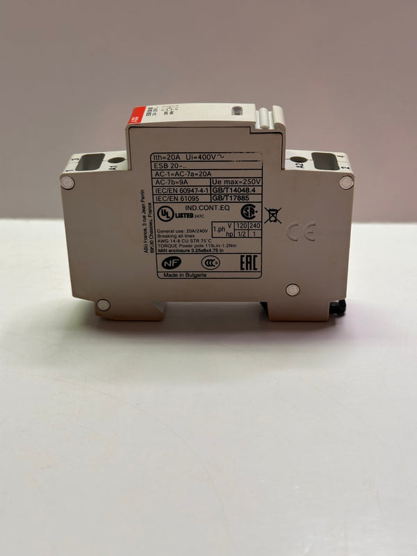 ABB ESB20-20N-06 Installation Contactor 1SBE121111R0620