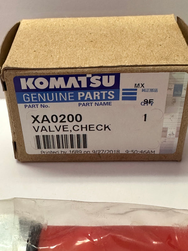 KOMATSU Check Valve XA0200