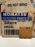 KOMATSU SM5078 Fuel Decal