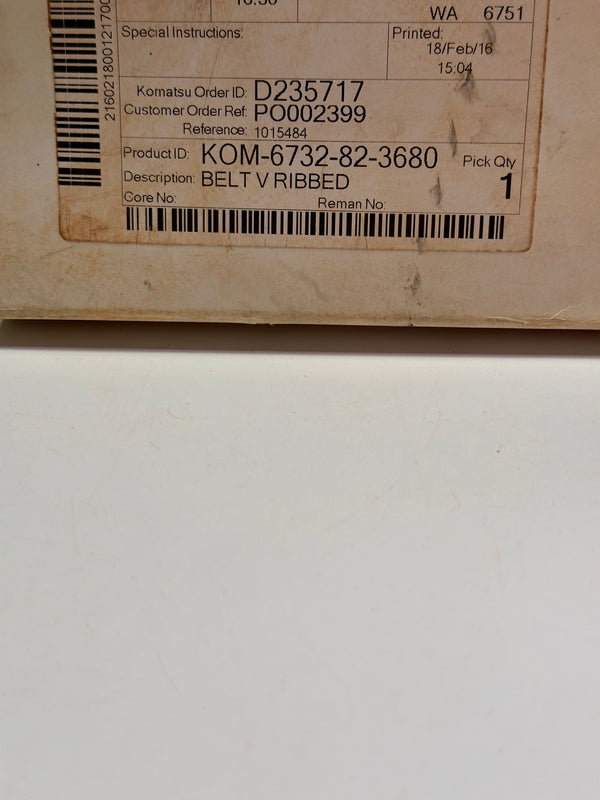 Komatsu 6732-82-3680 V-Belt / Cummins 3289235