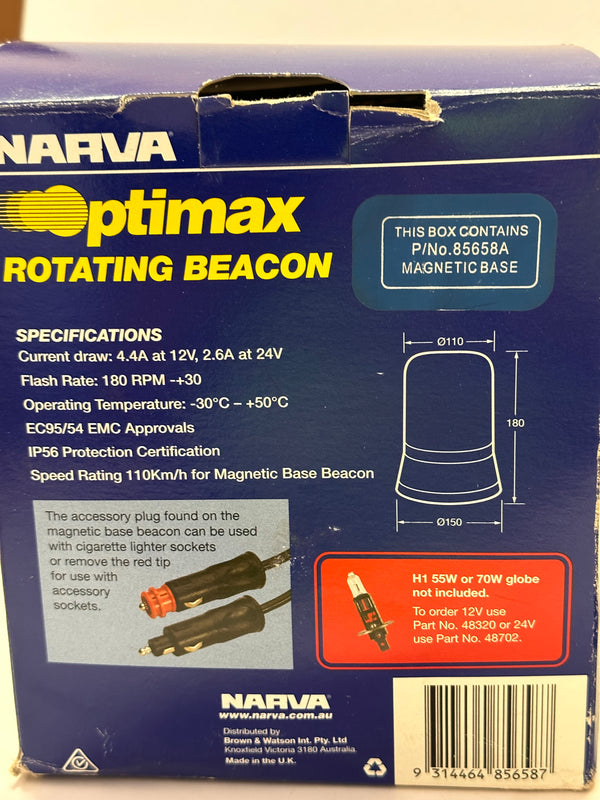 NARVA Rotating Beacom with Magnetic Base (amber) 85658A Plug in ...