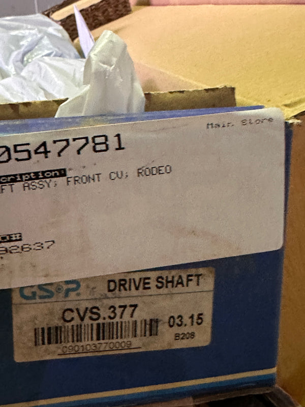 GSP Drive Shaft-Transverse/ CV Shaft CVS.377, Wrapped still in original box.