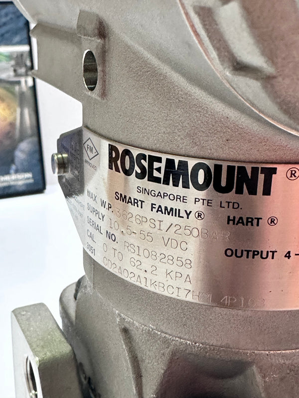 Rosemount 3051 Coplanar Pressure Transmitter, Intrinsically Safe Apparatus 3051CD2A02A1KBVI7H2L4P1Q8