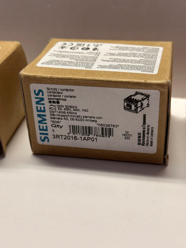 SIEMENS 3RT2016-1AP01 Power Contactor