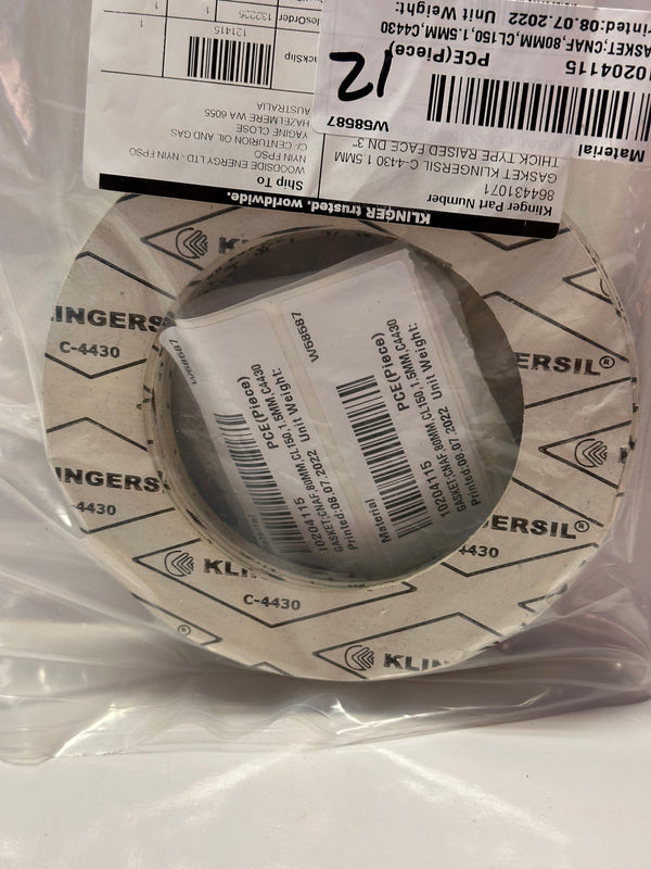 Klinger Gasket C4430 Full Faced, Pk of 12