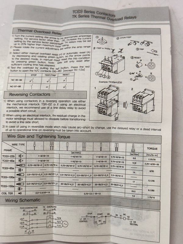 Terasaki TK-63a Thermal Overload Relay (820731)