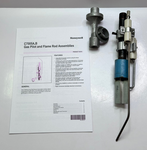 Honeywell C7005B1035 Flame Rectifier Pilot for Automatic Electrically Ignited Pilot