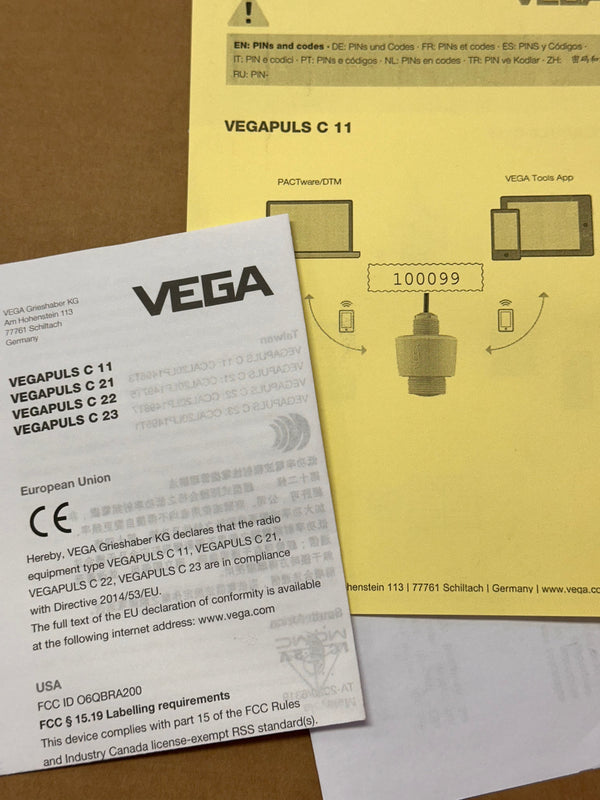 Vega VEGAPULS C11 Series Radar Level Sensor