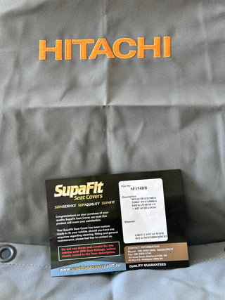 SupaFit SF154DB Canvas Seat Cover for Operator Seat with Hitachi Logo