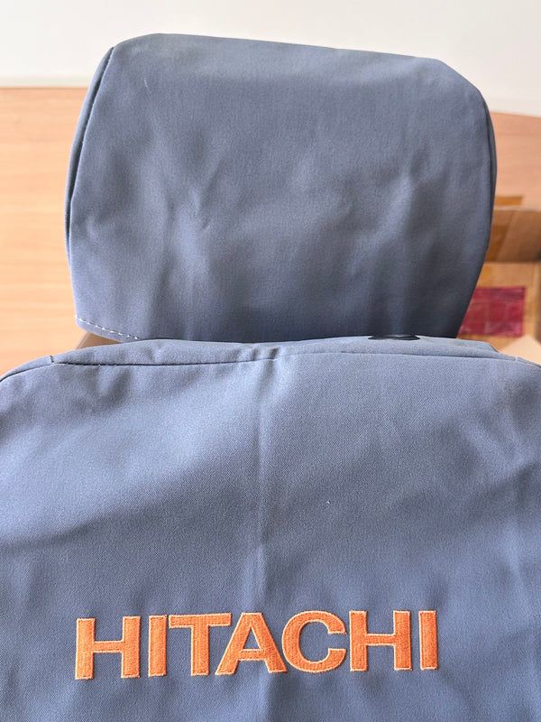 SupaFit SF154DB Canvas Seat Cover for Operator Seat with Hitachi Logo