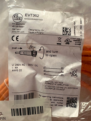 ifm EVT362 Connecting Cable with Socket (ADOGH030VAS0010E03)