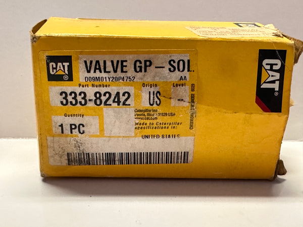 Caterpillar CAT 333-8242 24V Direct Current Solenoid Valve