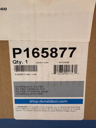 Donaldson P165877 Hydraulic Filter, Spin-On NIB