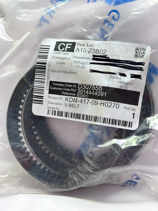 Komatsu 417-09-H0270 V-Belt