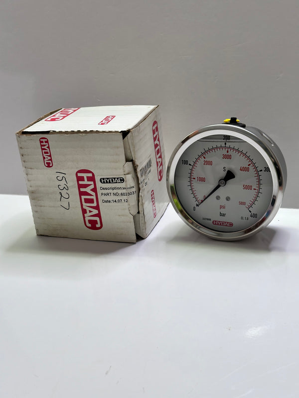 Hydac 6023031 Manometer NG 100-400-G 1/2 B - Rear