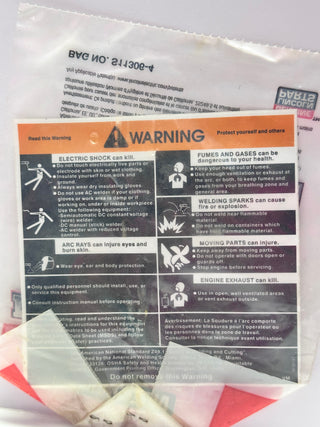 Lincoln M16197 OEM Gerneral Warning Decal/Sticker