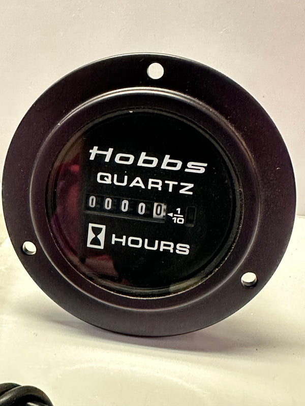 HOBBS 85097-02 Quartz Black Round 3-Screw Mount Hour Meter