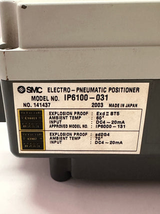 SMC IP6100-031 Electro-Pneumatic Positioner