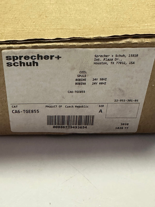 Sprecher & Schuh CA6-TGE855 Coil / Contactor