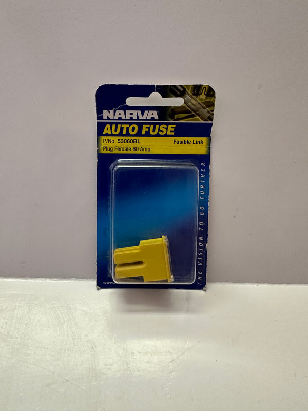 Narva Fusible Link, Female Plug 60A, Yellow 53060BL