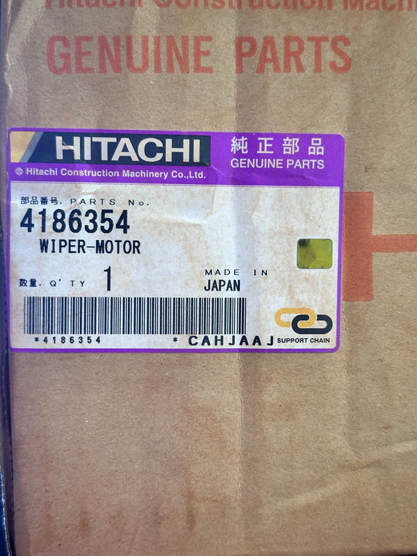 Hitachi 4186354 Excavator Wiper Motor, 24V