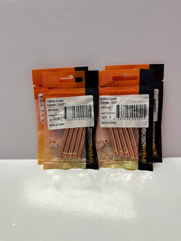 Bossweld 9510N24 Collet 2.4mm - 3/32" pack of 5