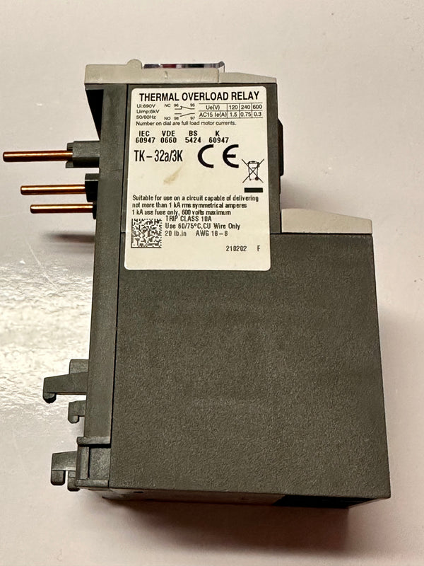 Terasaki Thermal O/L Relay TK-32a 1-1.6A