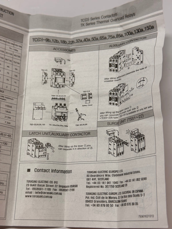 Terasaki Thermal O/L Relay TK-32a 1-1.6A