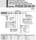 SMC VHS40-N04A 3 Port Pressure Relief Valve with Locking Holes, Manually Actuated