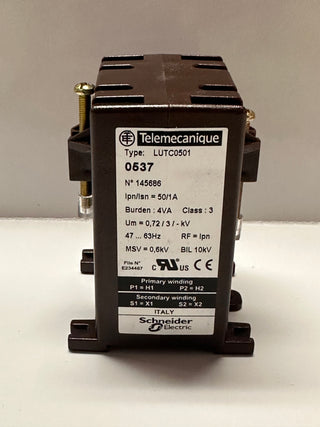 Current Transformer, TeSys Ultra, 50/1A, LUTC0501