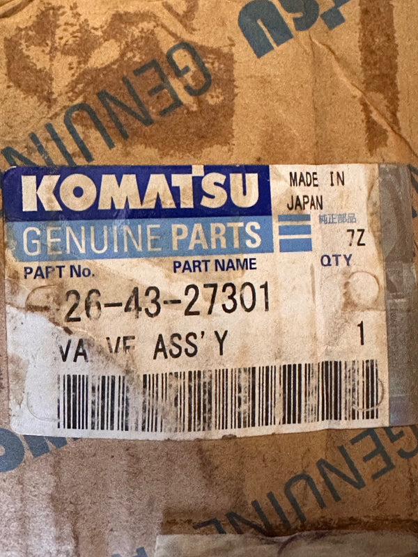 KOMATSU 426-43-27301 Valve Assembly, Sole