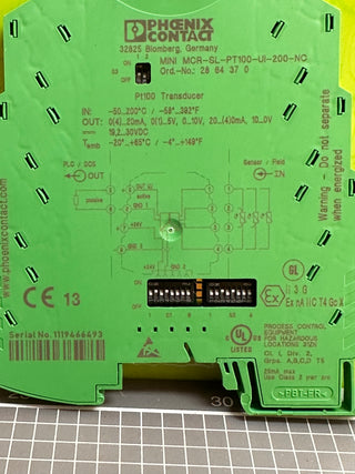 Temperature Measuring Transducer Mini MCR-SL-PT100-UI-200-NC