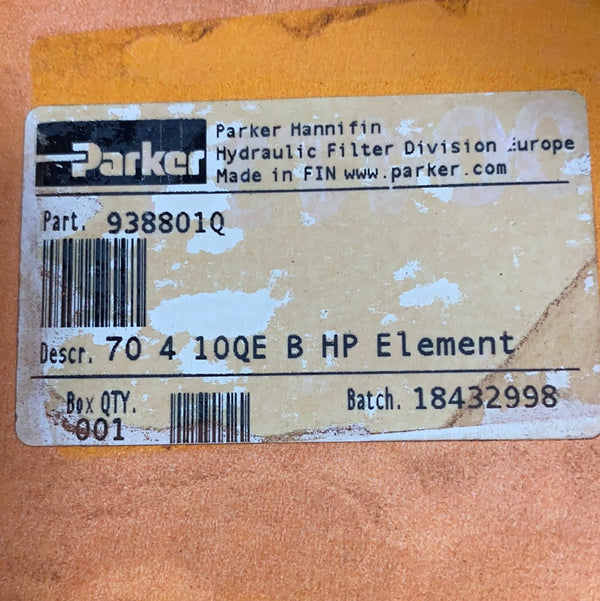 PARKER HANNIFIN 938801Q/70410QEBHP High Pressure Filter