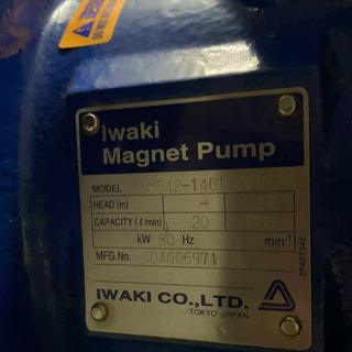 IWAKI MAGNETIC DRIVE PUMP MXM 542-1401