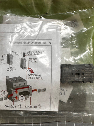 ABB OA1G01 AUX Contact 1SCA022353R4890 1 Contact, 1NC, Snap-On