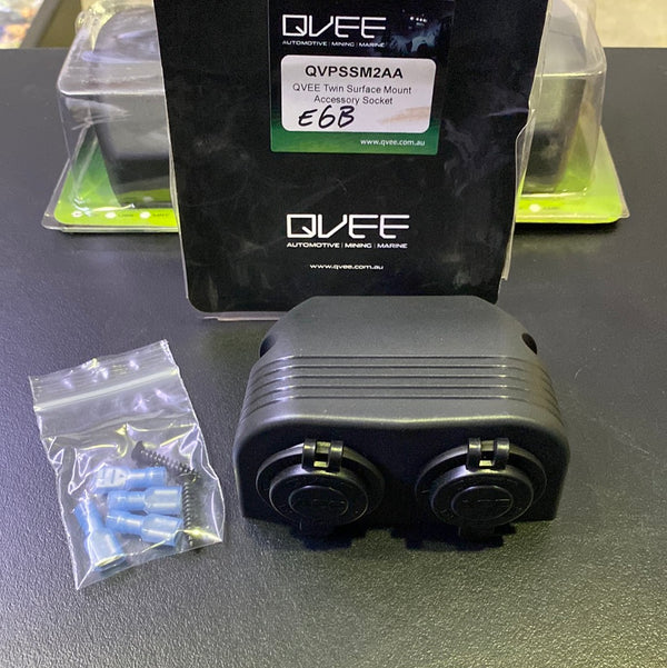 QVEE QVPSSM2AA Twin Surface Mount Accessory Socket