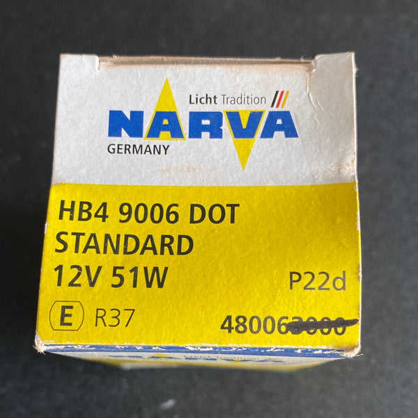 Narva 48006 12V HB4 51W P22d Halogen Light Globe