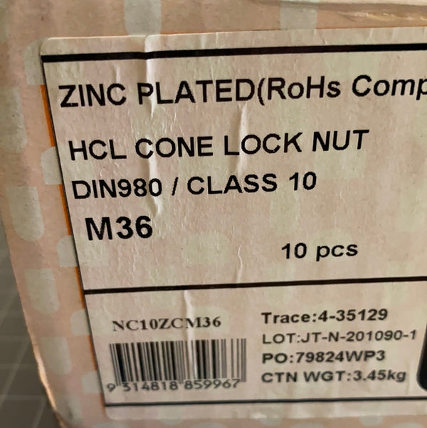 M36 HCL CONE LOCKING HEX NUT