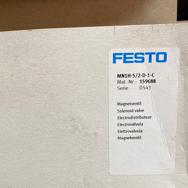 FESTO MN1H-5/2-D-1-C 5/2 Monostable Pneumatic Solenoid/Pilot-Operated Control Valve- Electrical