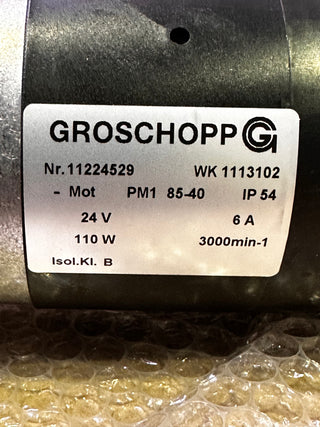 GROSCHOPP Nr.11224529 Wk 1113102 Right Angle Planetary Gear Motor Type Z20 PM186-40