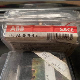 ABB SACE 1SDA038296R1 24V, Shunt Closing Release Supply Voltage 24V DC E1/6