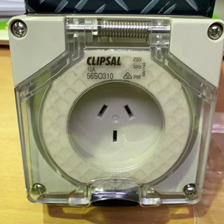 Clipsal Socket Outlet, Grey, 56SO310LE