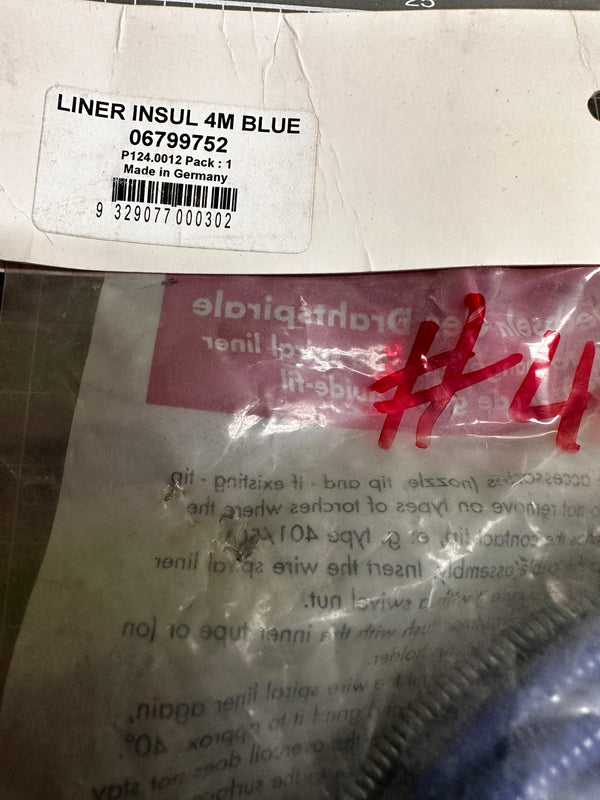 BINZEL INSULATED LINER BLUE 0.6mm-0.8mm 4M, P124.0012