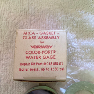 YARWAY 918159-01 MICA-GASKET GLASS ASSEMBLY FOR COLOUR PORT WATER GAGE