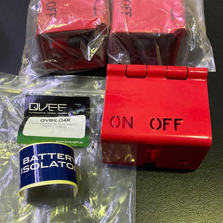 QVEE QVBILO4R Battery Isolation Bracket - Red