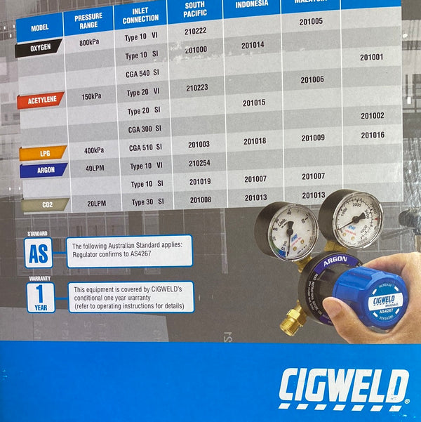 Cigweld 201003 CUTSKILL 251 LPG Regulator 400 kPa